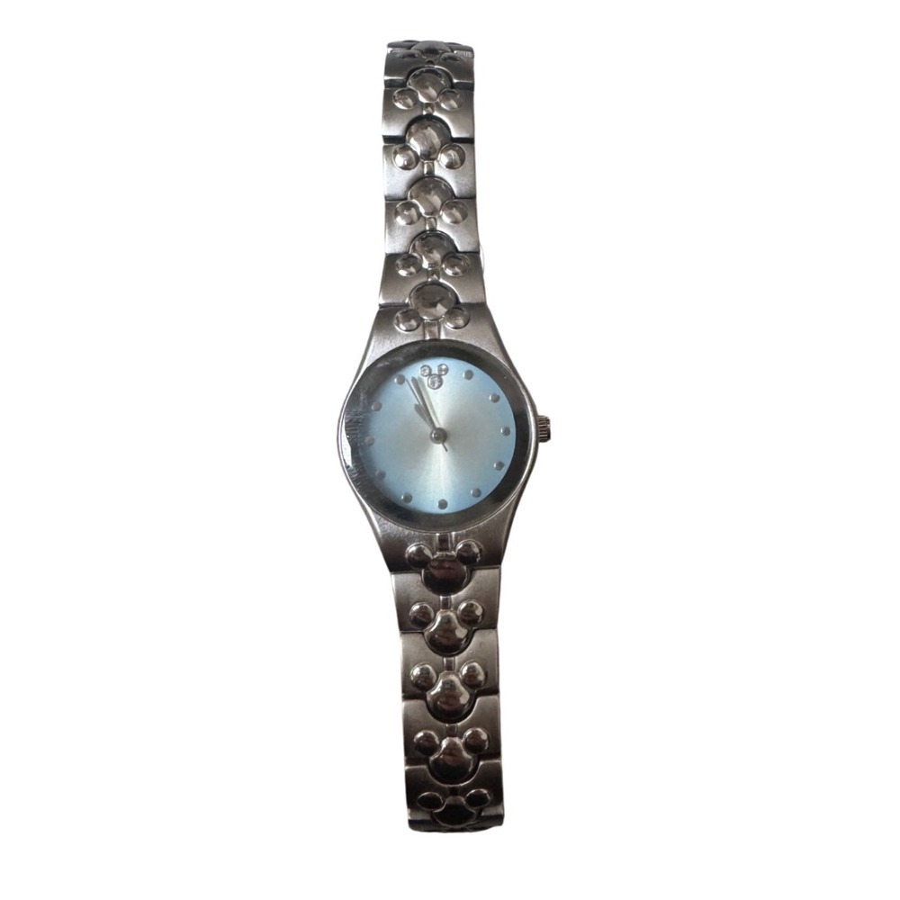 Vintage Disney Time Works Mickey Mouse Stainless Steel Women's Wstch